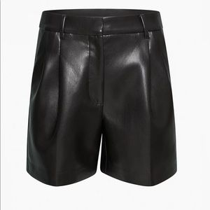 WILFRED FAUX LEATHER SHORTS